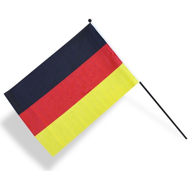Handfahne Deutschland mit Stab 30 x 45cm